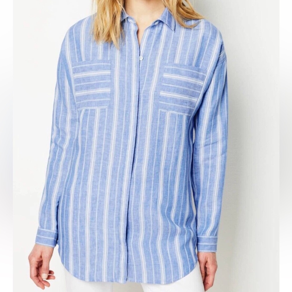 J.Jill 100% Linen Relaxed Women’s Tunic Sz Medium